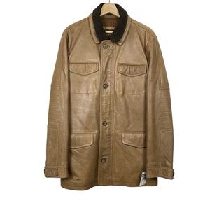 A&S Selections NWT Lamb Leather Zip Front Jacket, Whiskey Colour, Size Small